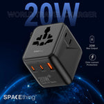 Spacething 20W GaN World Travel Adapter UK, EU, US, AUS