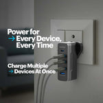 Empire 75W Multiplug GAN Charger with World Travel Adapter