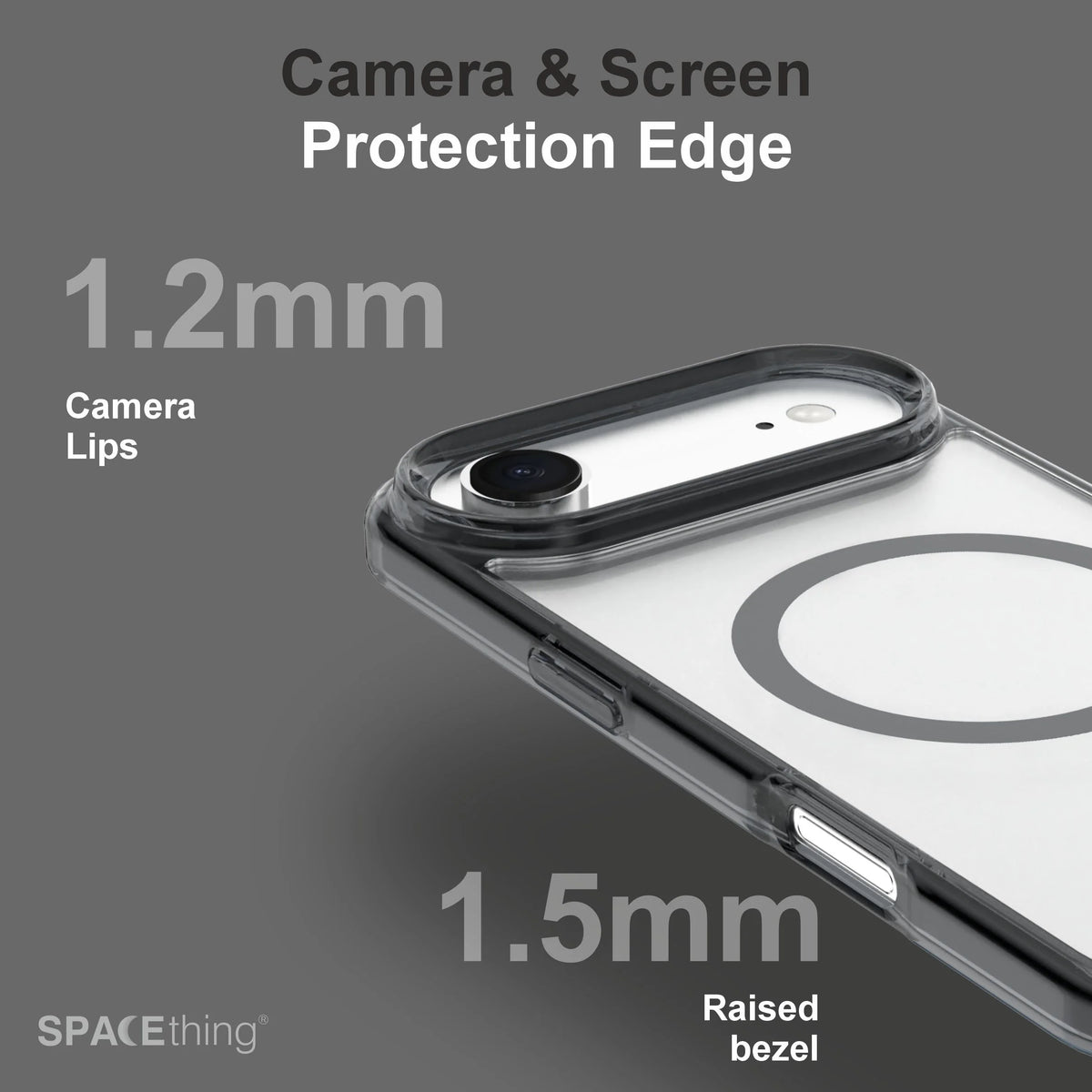 Spacething Minimal MagSafe Case for iPhone 17 Air - Black
