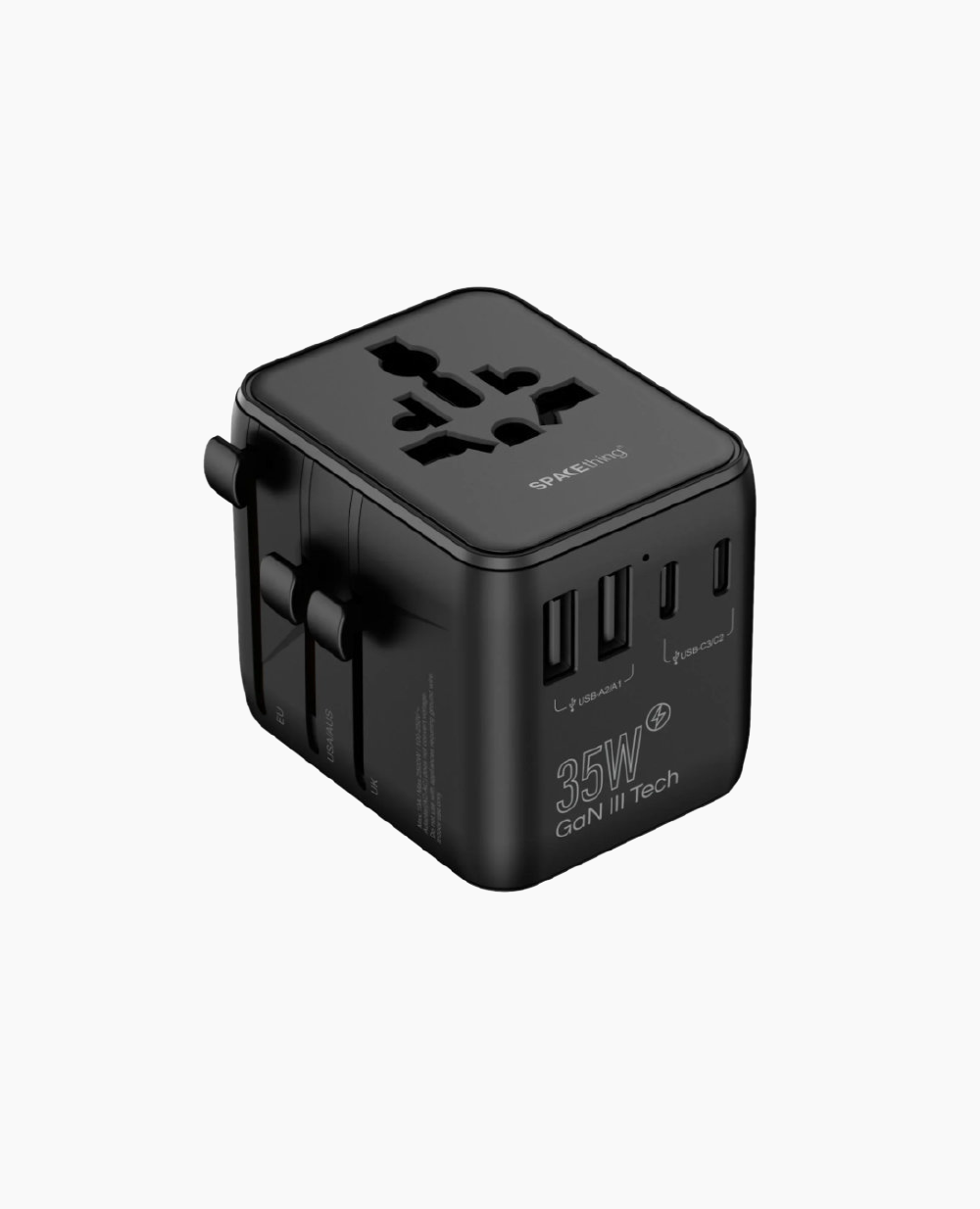 Spacething 35W GaN World Travel Charger (2C+2A) UK, EU, US, AUS