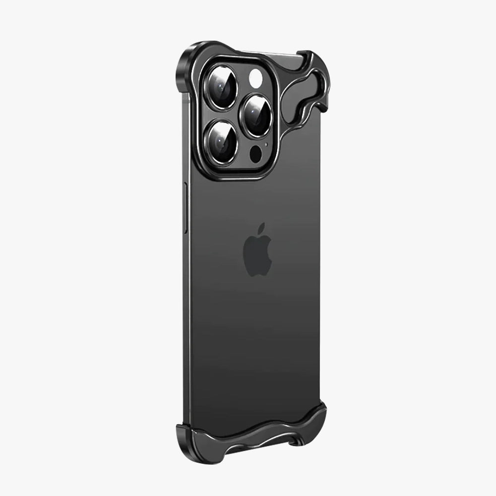Aluminum Alloy Bumper Phone Case - Black