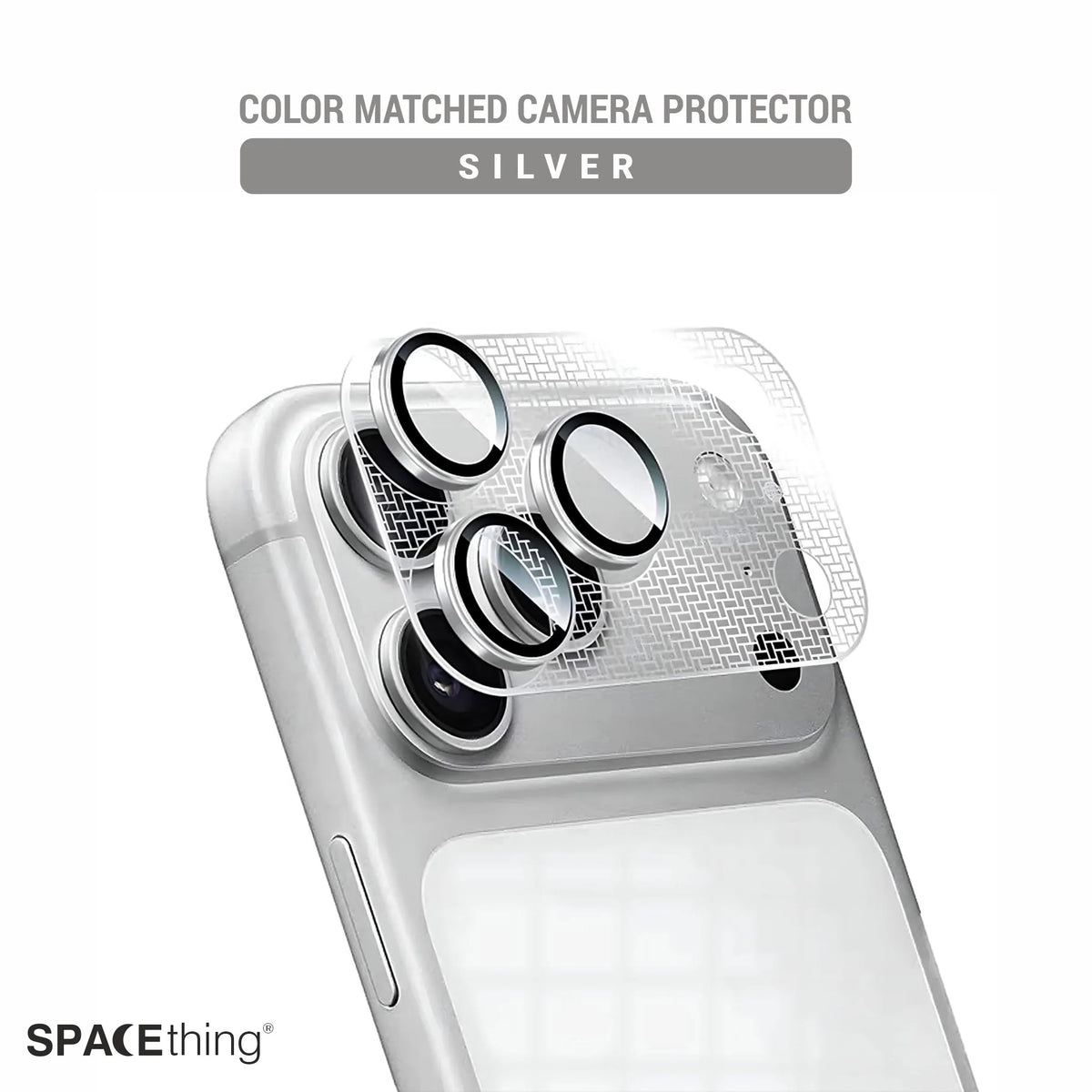 Spacething Titan PVD Gold-Plated Lens Protector (3D Texture Plating) -Black iPhone 18 Pro