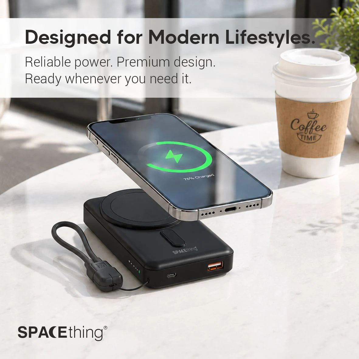 Spacething Novora 10000mAh Power Bank - Black