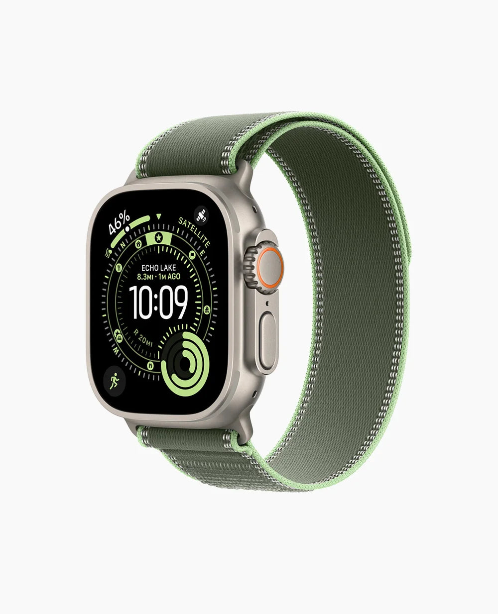 Green/Neon Trail Loop - Natural Titanium Finish