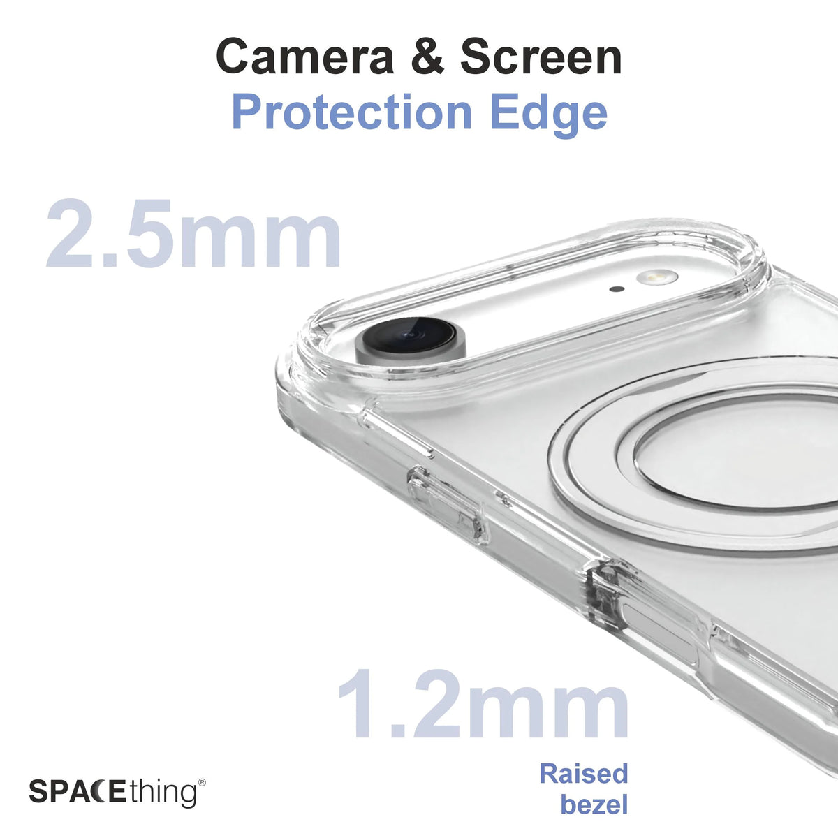 Spacething Marsix 360° Stand Case for iPhone 17 Air - Clear