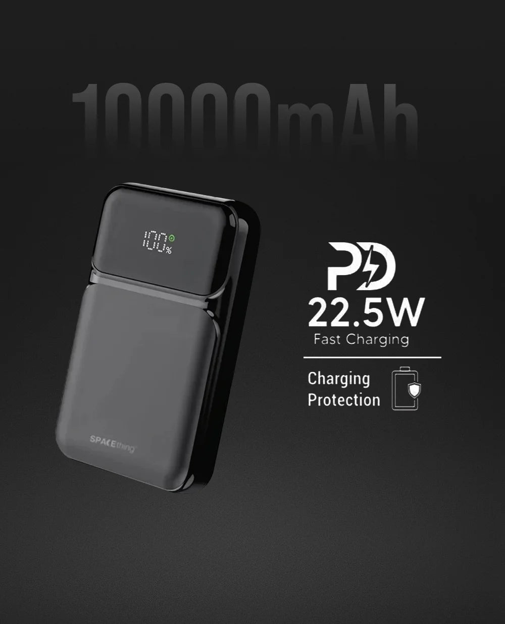 SPACEthing Integrated PowerBank 10000mAh with 3in1 Wires