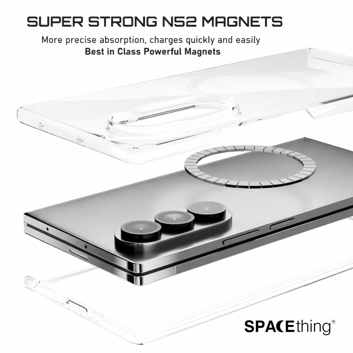 Spacething Samsung Galaxy Z Fold 7 Minimal Case - Clear