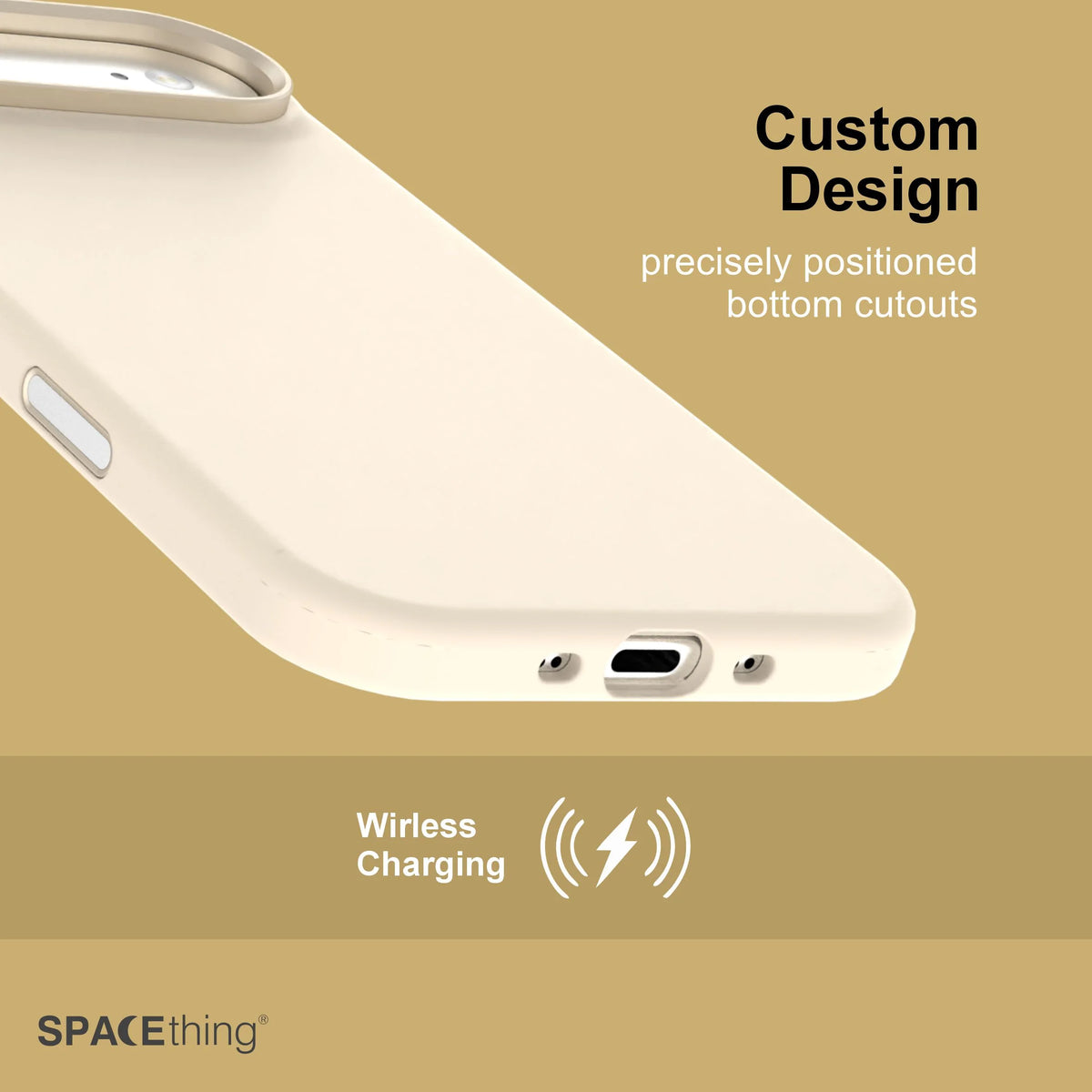 Spacething Smoothie Silicone Case for iPhone 17 Air - Gold