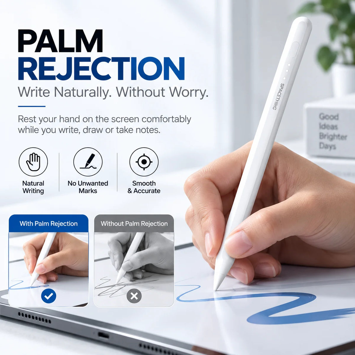 Spacething Sketchpen Pro – Smart Magnetic Stylus Pencil with Advanced Bluetooth Functionality