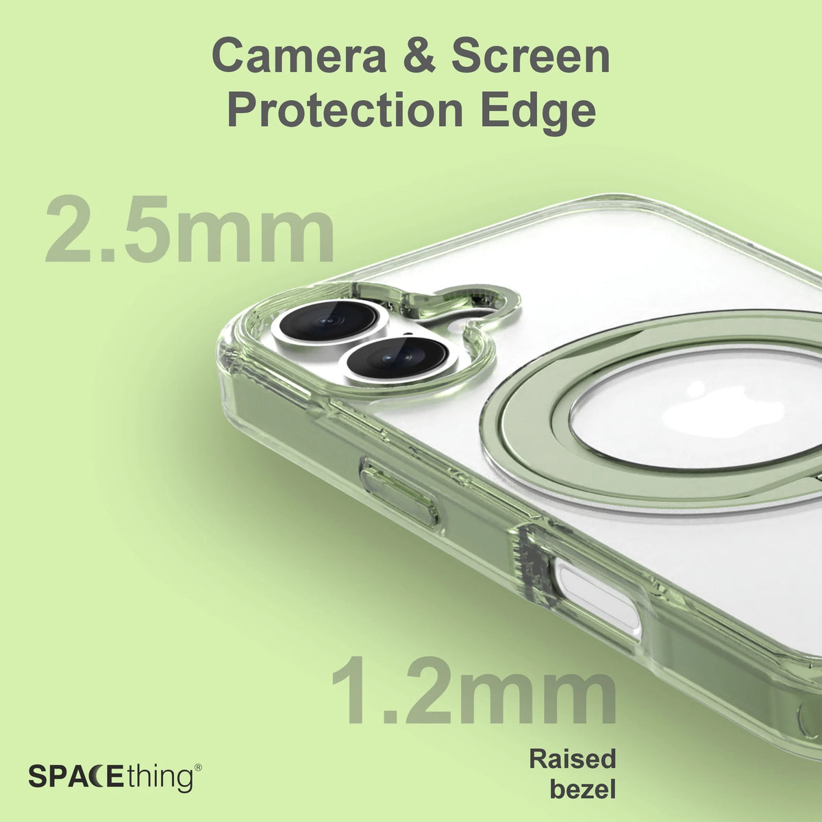 Spacething Marsix 360° Stand Case for iPhone 17- Green