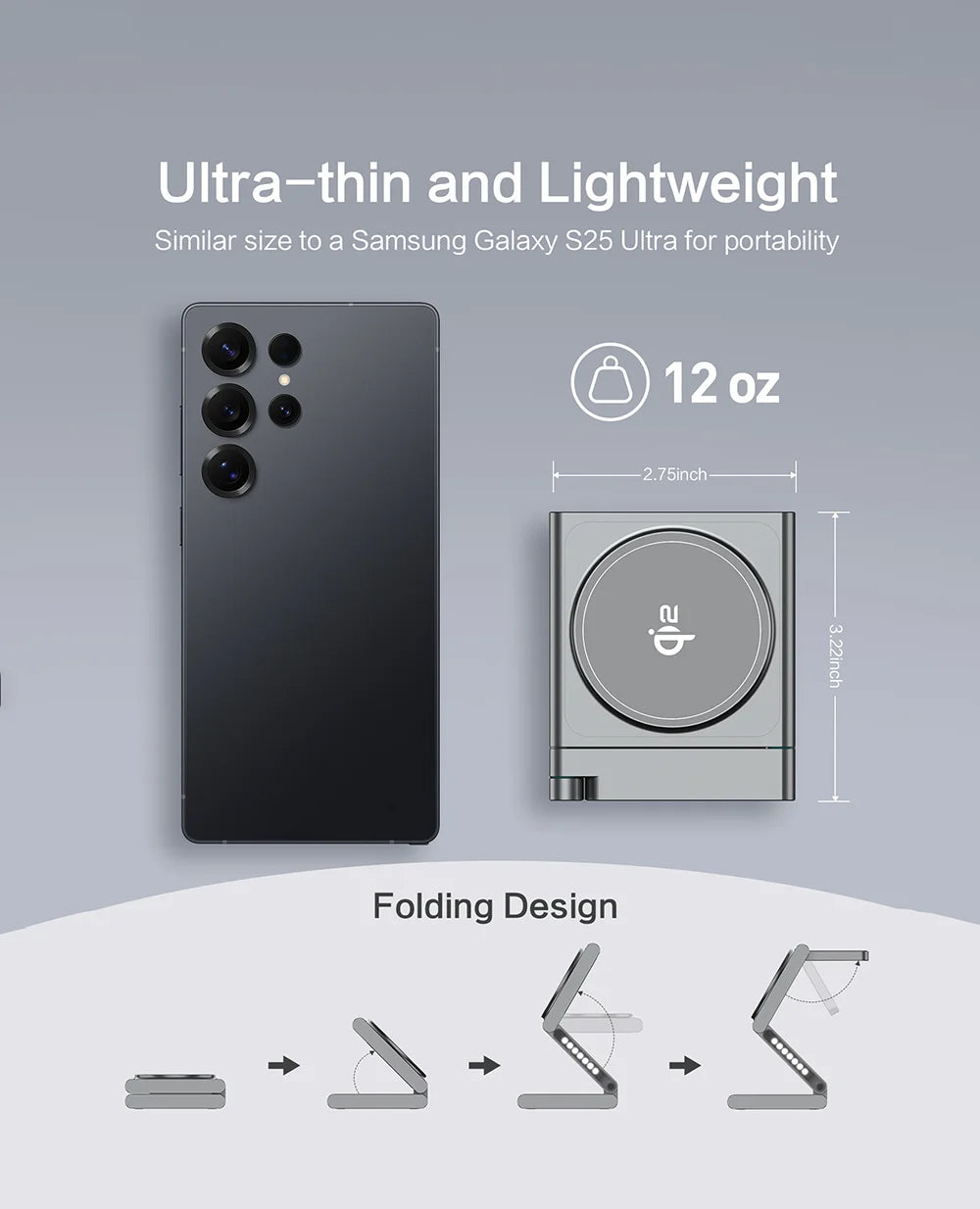 4-In-1Foldable Qi2-Certified Magsafe-Compatible Wireless Charger