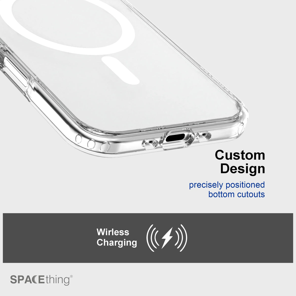 Spacething Minimal MagSafe Case for iPhone 17 Air - Clear