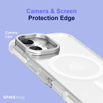 Spacething Helix MagClick Stand Case for iPhone 17 - Silver