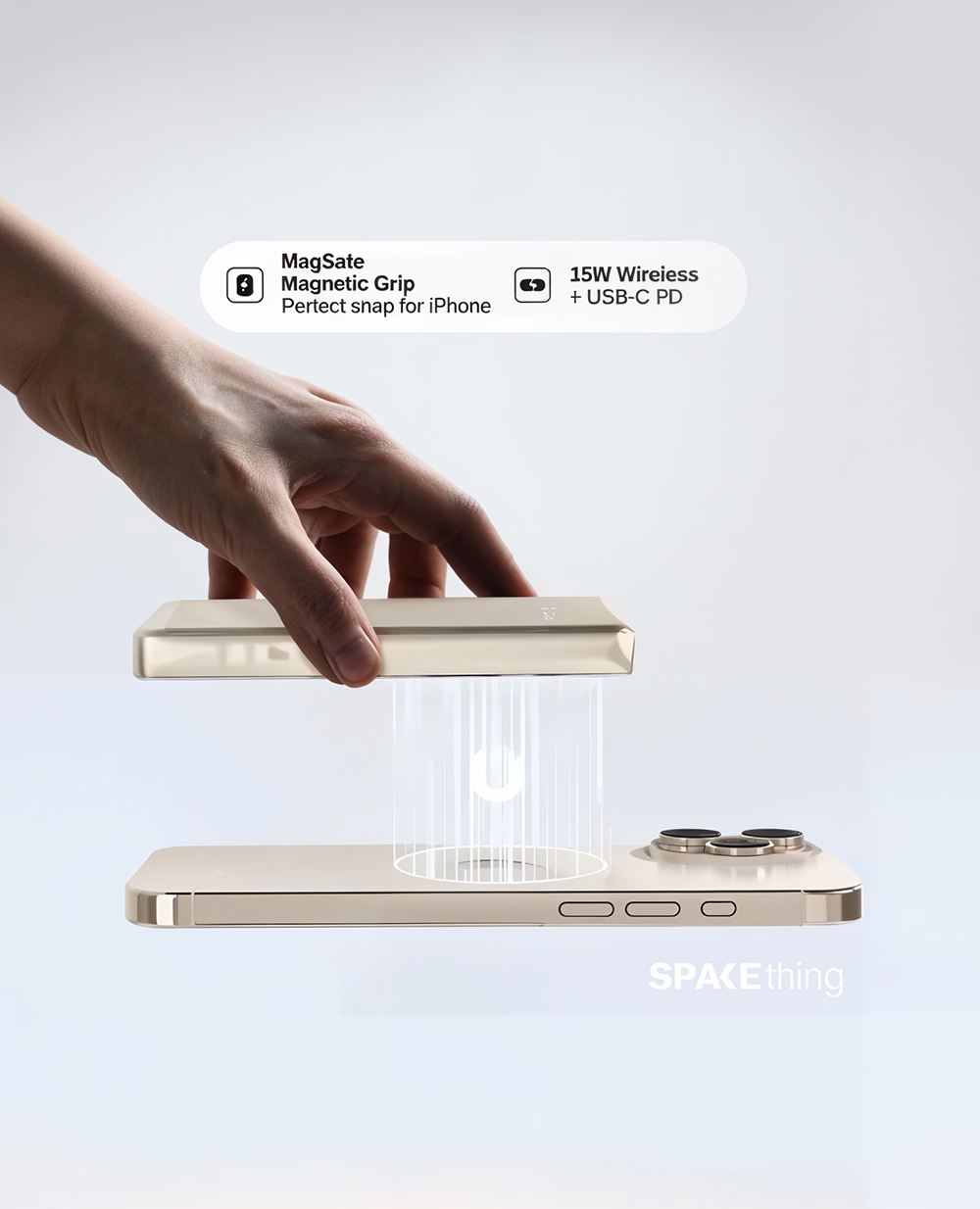 SPACEthing REVON 10000mAh Magsafe Power Bank - Grey