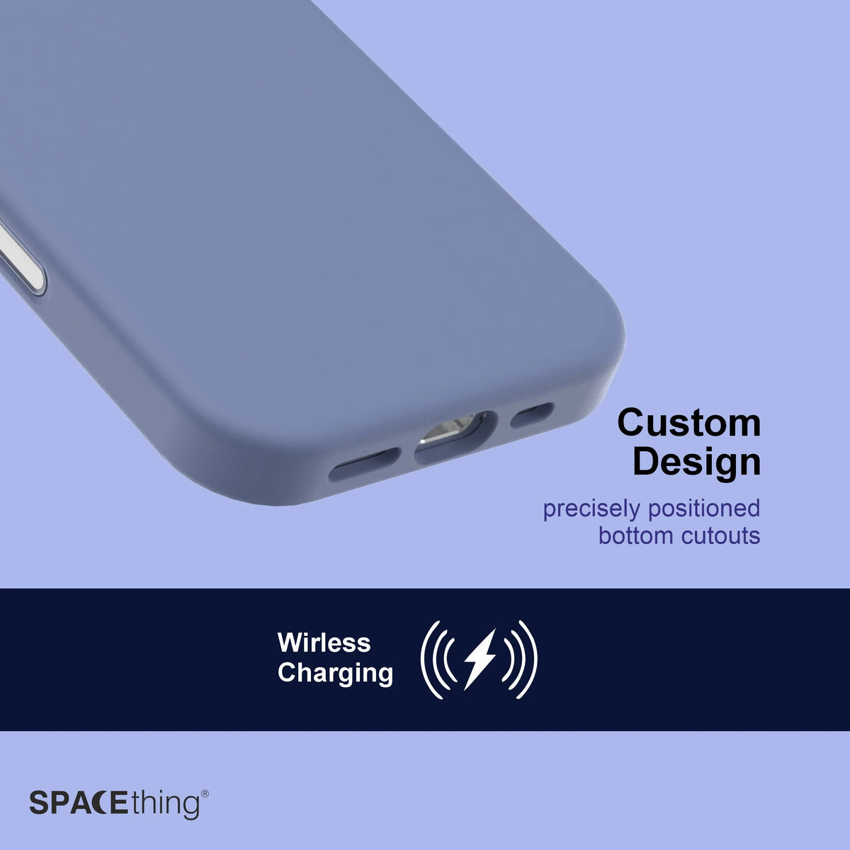 Spacething Smoothie Silicone Case for iPhone 17 - Blue