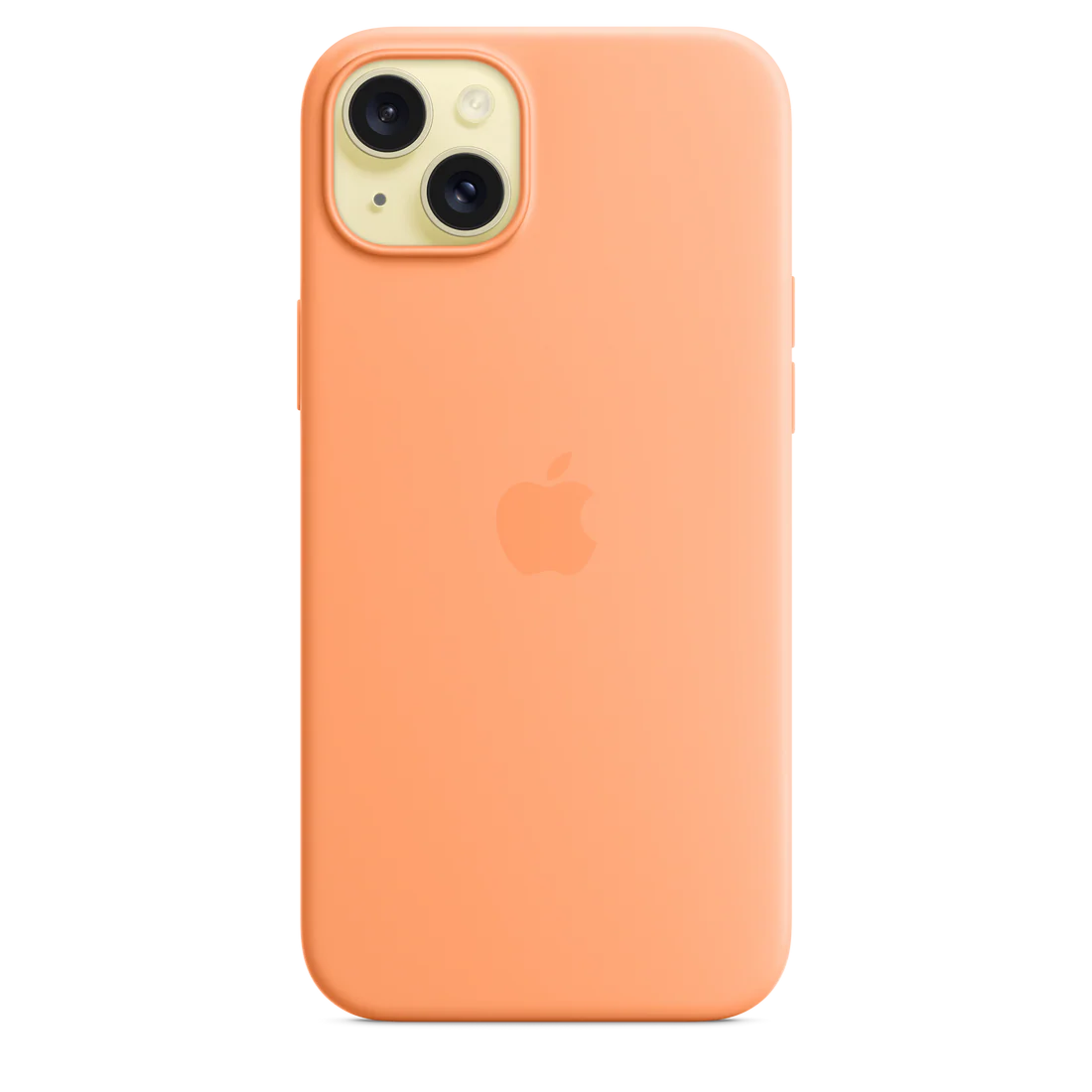 Apple Silicone Case with MagSafe iPhone 15 Orange Sorbet