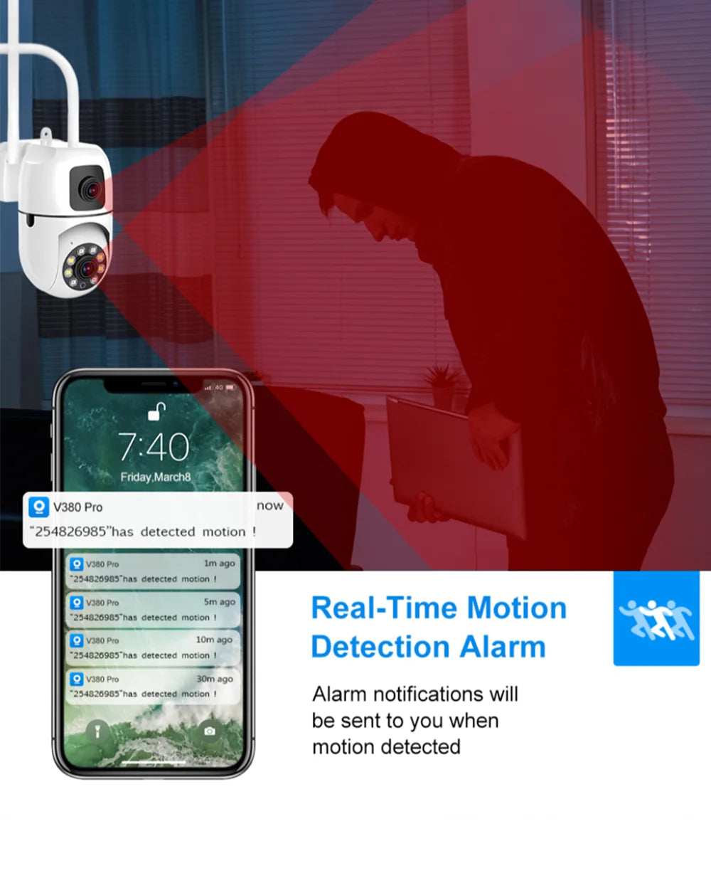 6MP WiFi Smart Wireless Dual Lens Home CCTV