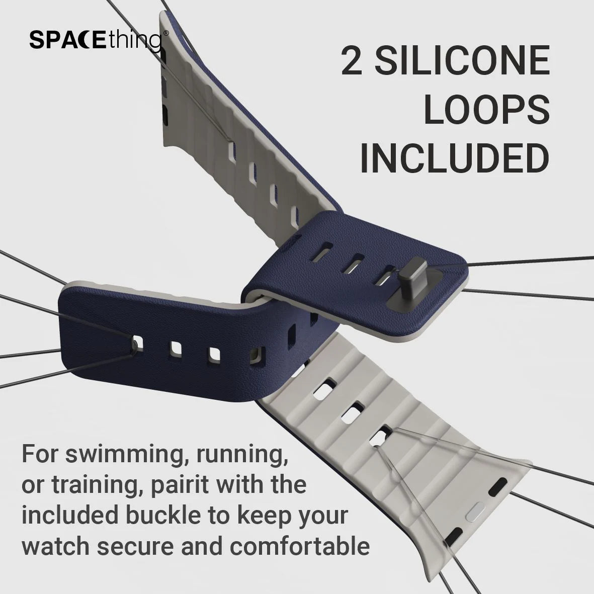 Spacething Omni Apple Watch Band – 49mm / 45mm Size - Blue Off White