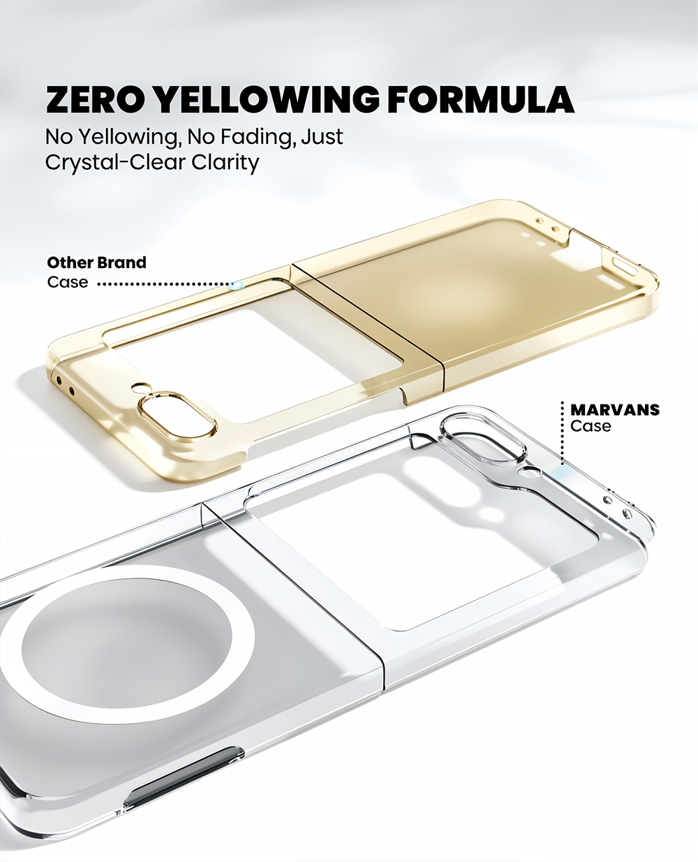 Anti-Yellow Magsafe Clear Case Samsung Z Flip 5