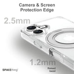 Spacething Marsix 360° Stand Case for iPhone 17 - Clear