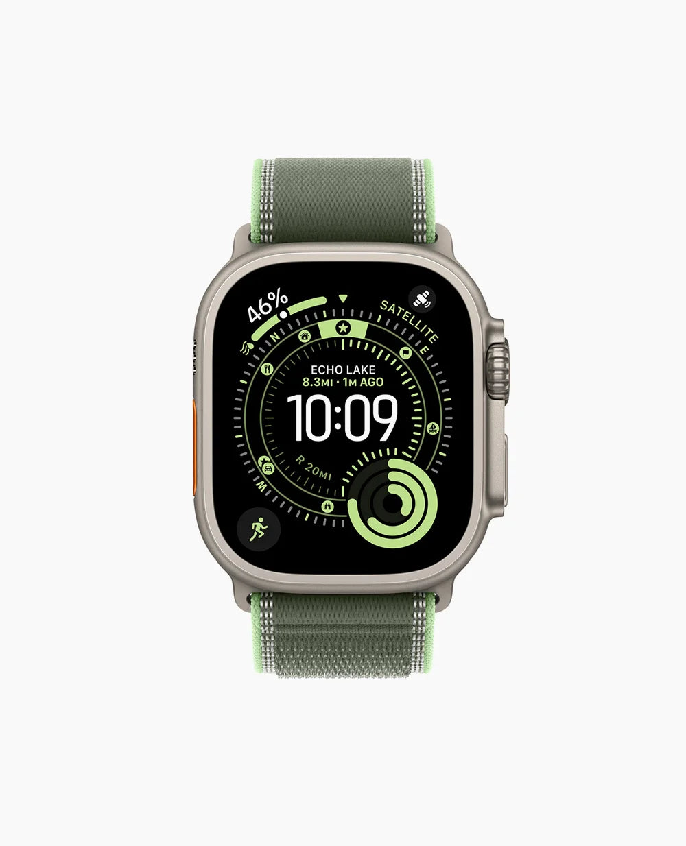 Green/Neon Trail Loop - Natural Titanium Finish