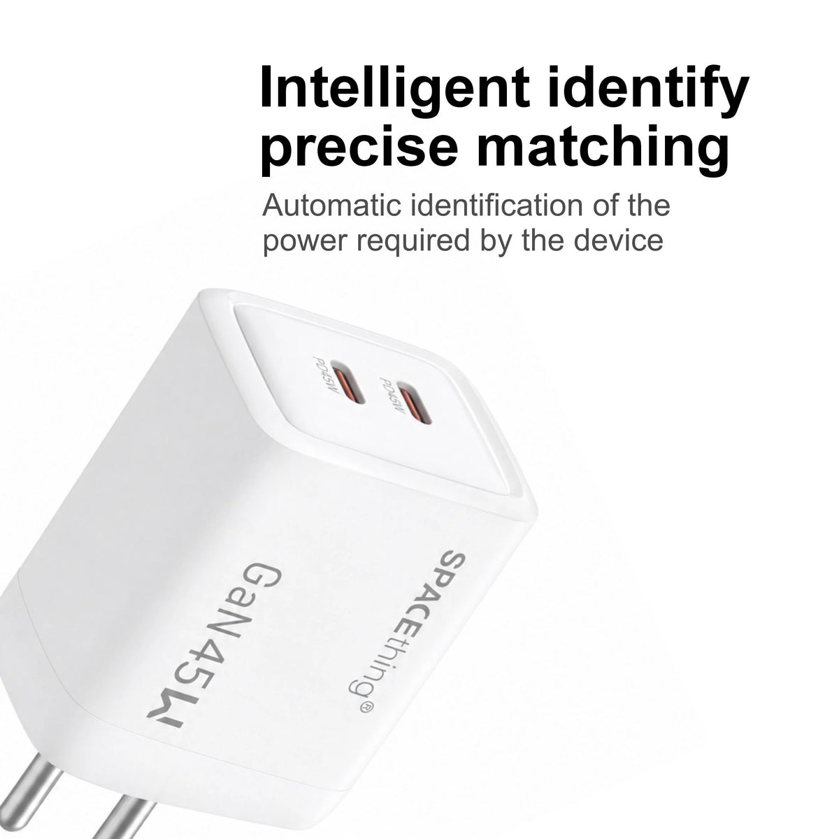 Spacething Prime GaN 45W 2C Fast Charger - White