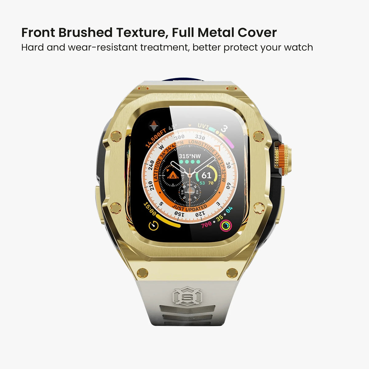 49mm luxury Armor Stainless Steel - Golden White