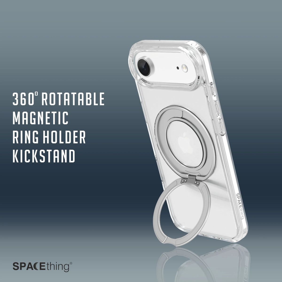 Spacething Marsix 360° Stand Case for iPhone 17 Air - Clear