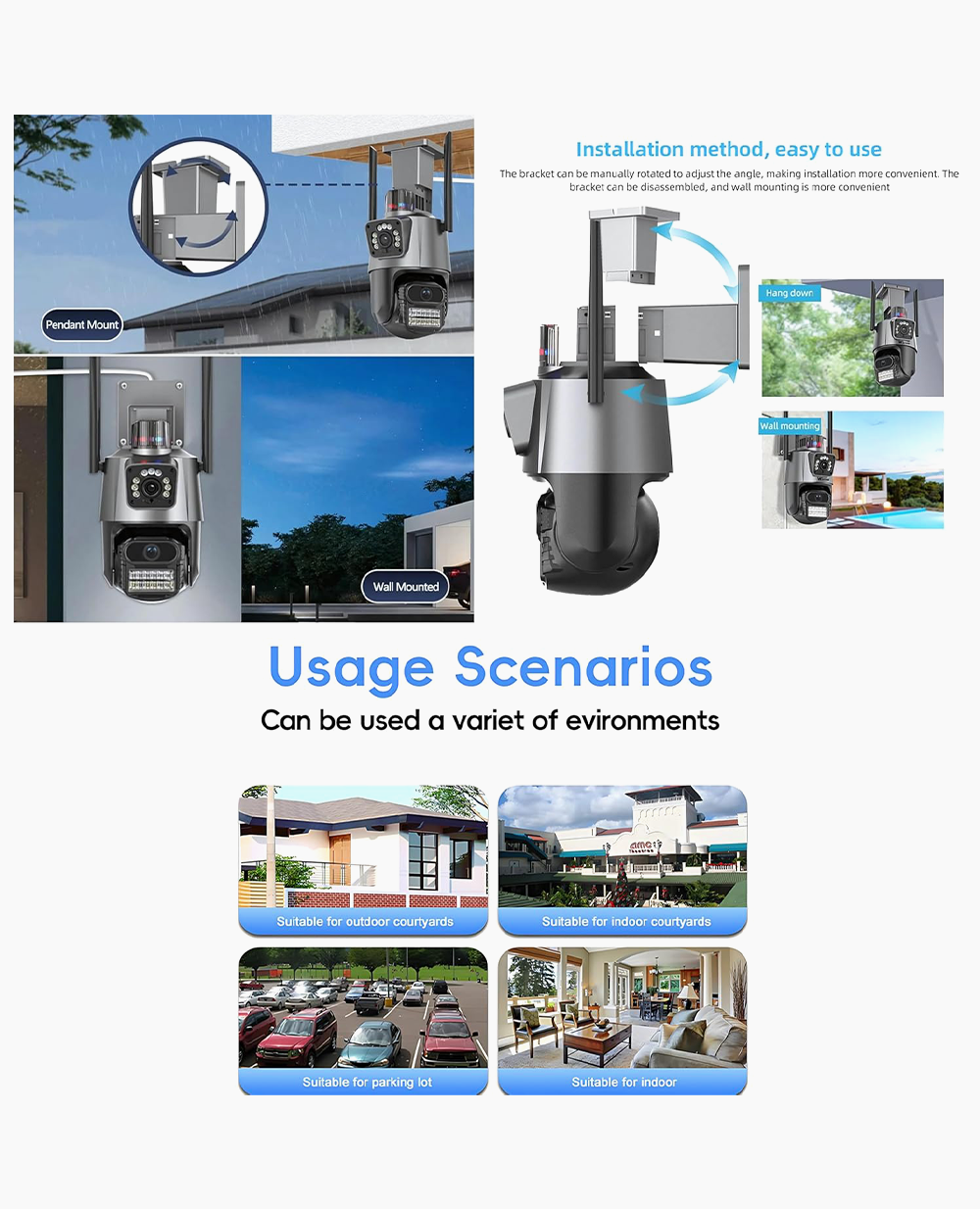 360° Wifi Smart Dual Lens CCTV