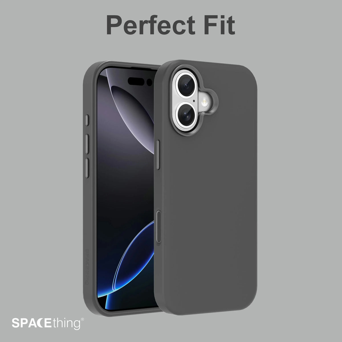 Spacething Smoothie Silicone Case for iPhone 17 - Grey