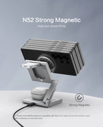 4-In-1Foldable Qi2-Certified Magsafe-Compatible Wireless Charger