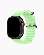 Neon Green Ocean Band - Black Titanium Finish
