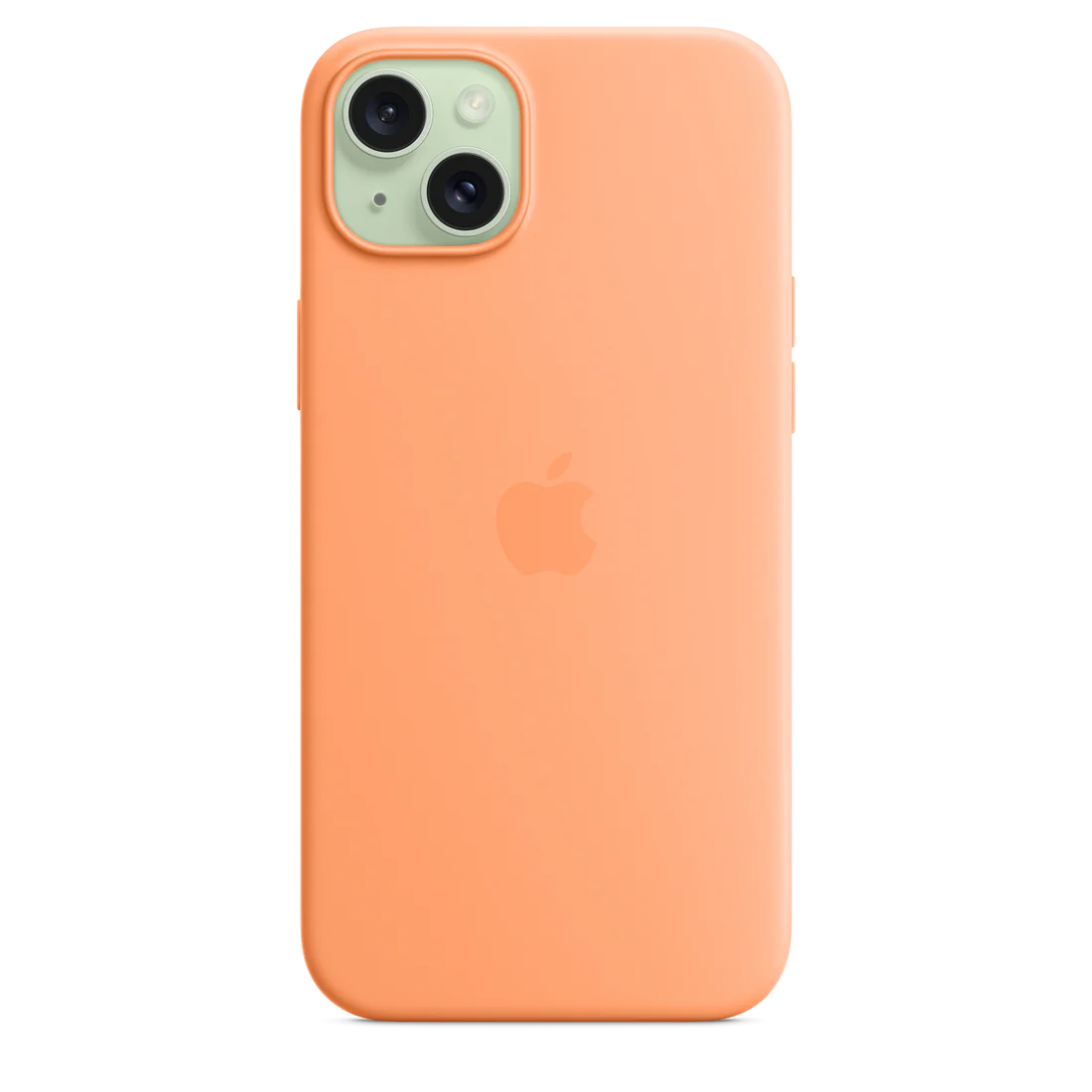 Apple Silicone Case with MagSafe iPhone 15 Orange Sorbet