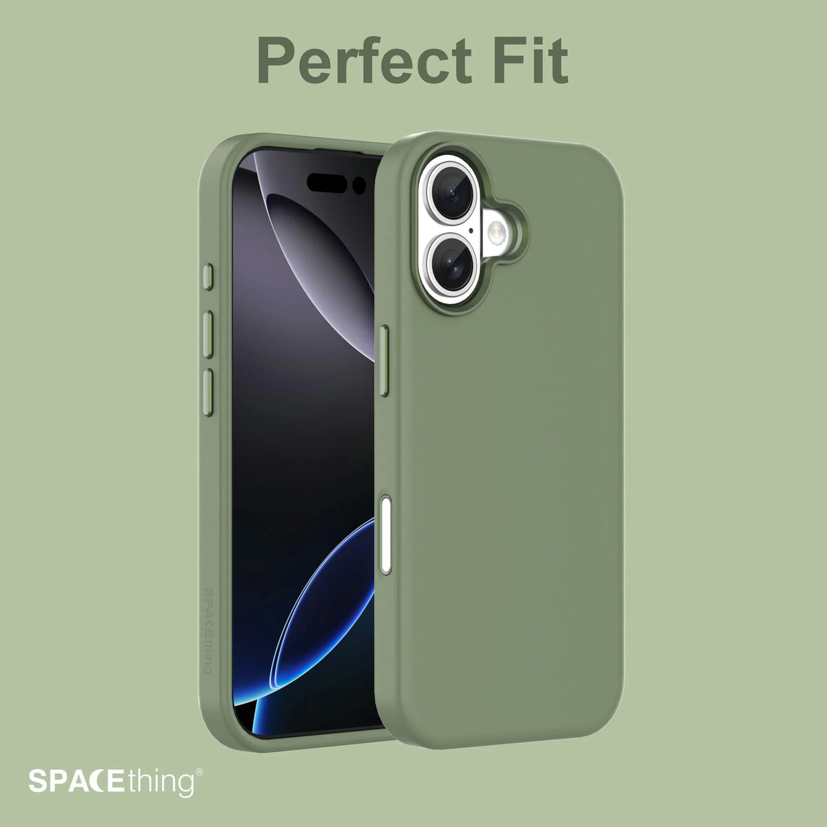 Spacething Smoothie Silicone Case for iPhone 17 - Green