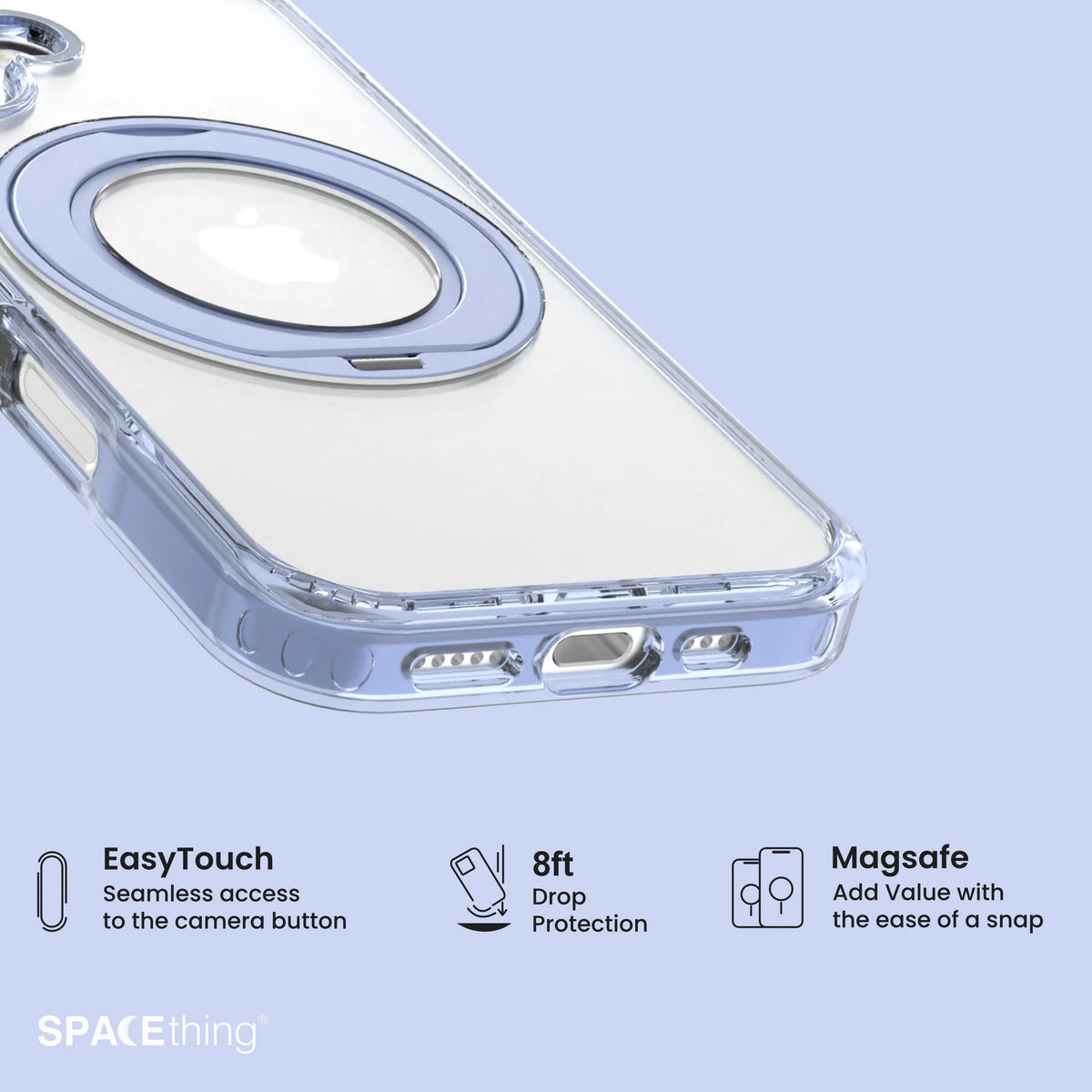 Spacething Marsix 360° Stand Case for iPhone 17 - Blue