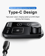 3-in-1 Wireless Charging Station with Touch Buttons