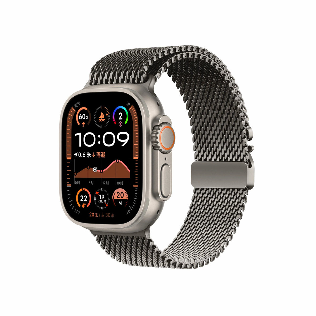 Spacething Milanese Loop Watch Strap | 49/46/45mm Black