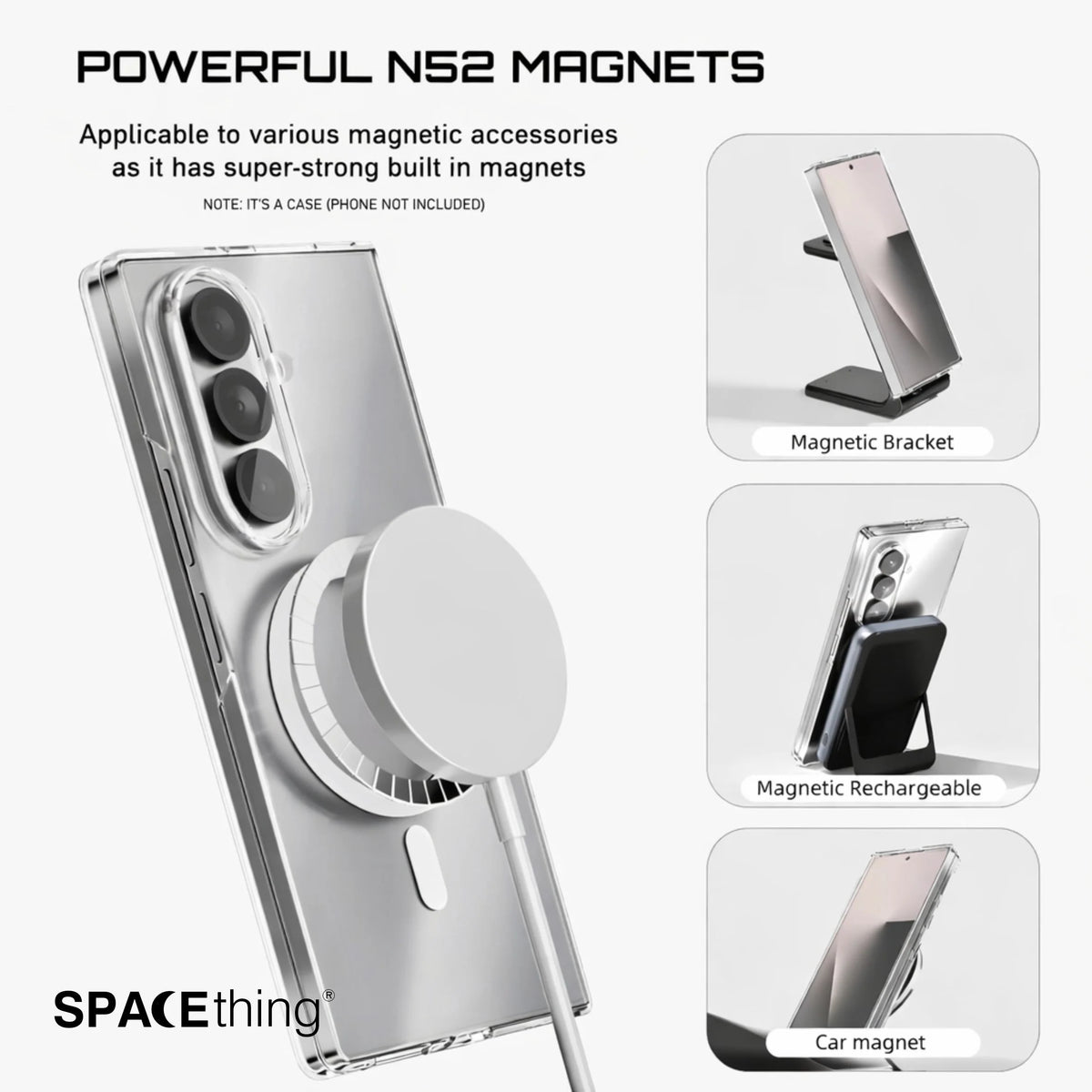 Spacething Samsung Galaxy Z Fold 7 Minimal Case - Clear