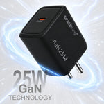 Spacething Prime GaN 25W Fast Charger - Black