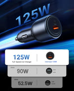 125W Max Fast Car Charger - 2 Ports