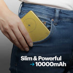 Aura 10000mAh 15W Magnetic Wireless Powerbank with Gold Finish