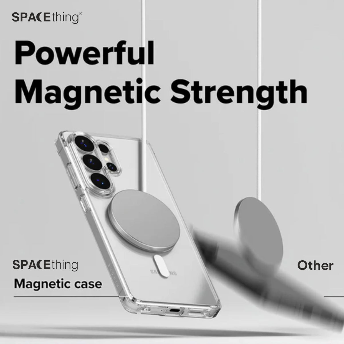 Spacething Minimal MagSafe Case - Clear Samsung Galaxy S26