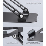 Carbon Steel Laptop Stand with 360 Rotating