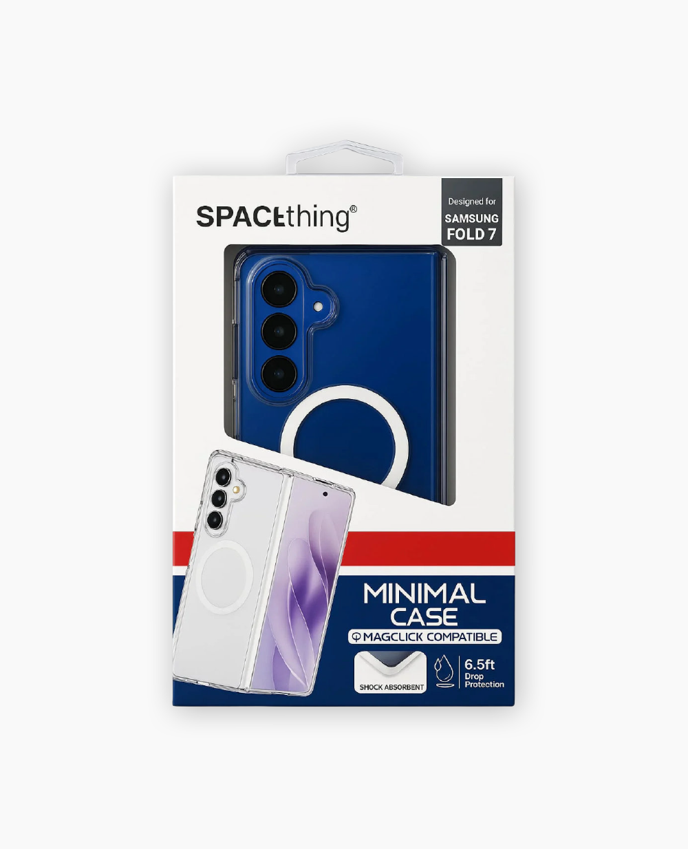 Spacething Samsung Galaxy Z Fold 7 Minimal Case - Clear