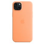 Apple Silicone Case with MagSafe iPhone 15 Orange Sorbet