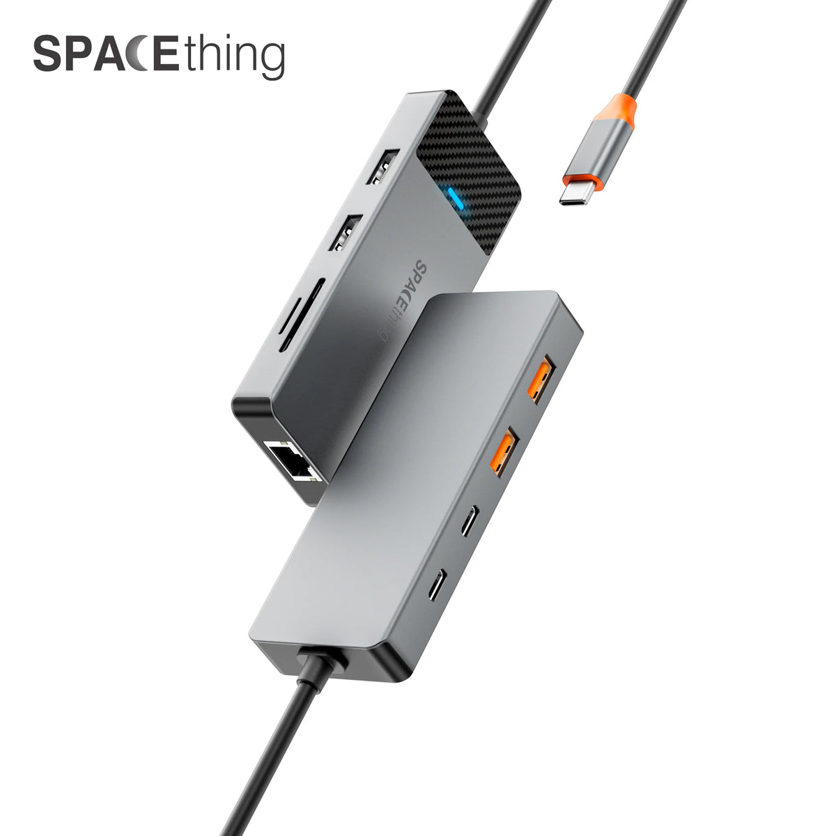 Spacething Linker 9-in-1 USB-C Hub – Grey