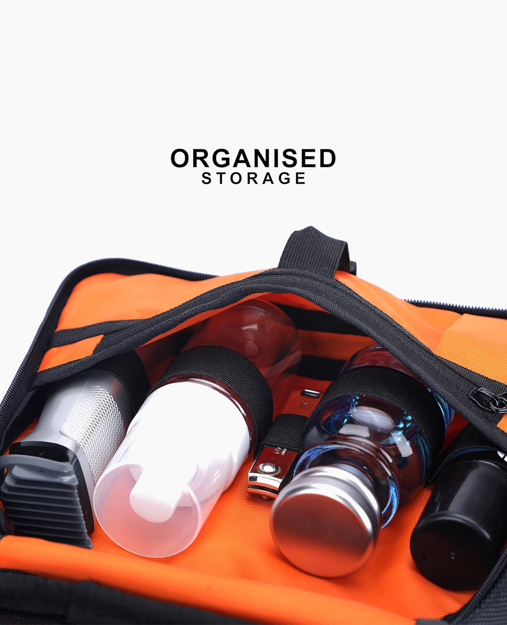 Travel Pouch Organizer with Mesh Pockets Travel Kit for Unisex