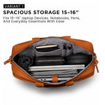 Spacething Helios Leather Laptop Bag With Free Tech Organiser Pouch | 13-14" Inches - Grey