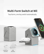 Auto Rotatable 3-in-1 Wireless Charging Station