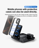 3-in-1 Wireless Charging Station with Touch Buttons